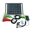 9w solar powered indoor light with Monocrystalline solar panel